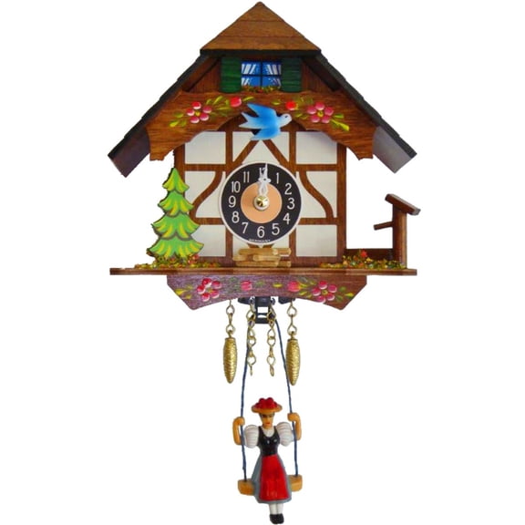 Alexander Taron 6" Engstler Battery-Operated Cuckoo Wall Clock with Music and Chimes