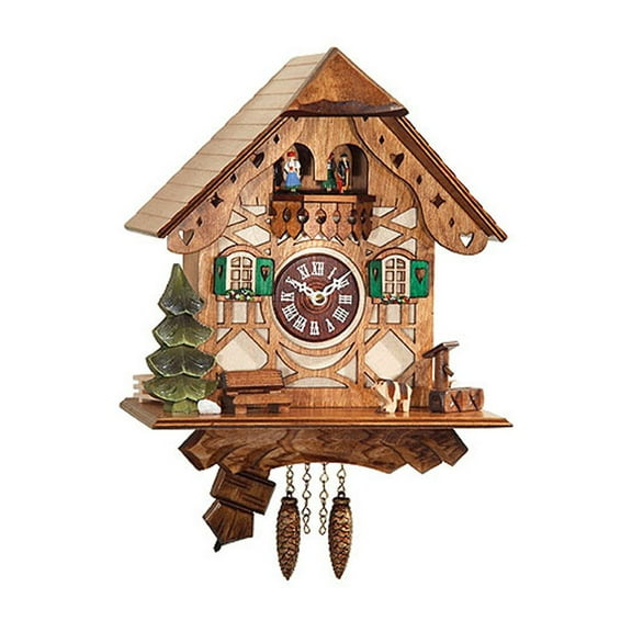 Engstler 8" x 8.25" Brown Analog Traditional Cuckoo Clock, 0188QPT