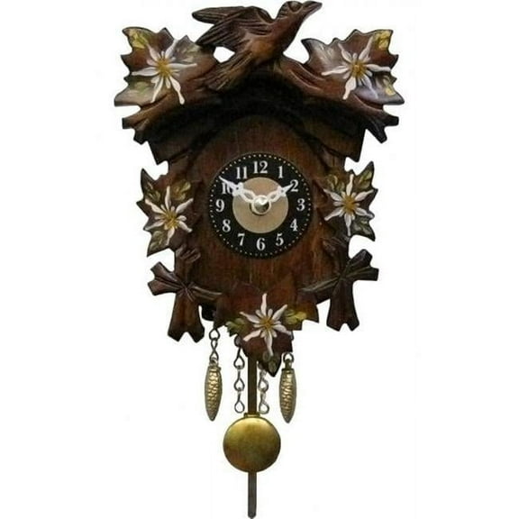 Engstler Battery-Operated Clock White Flowers with Music & Chimes