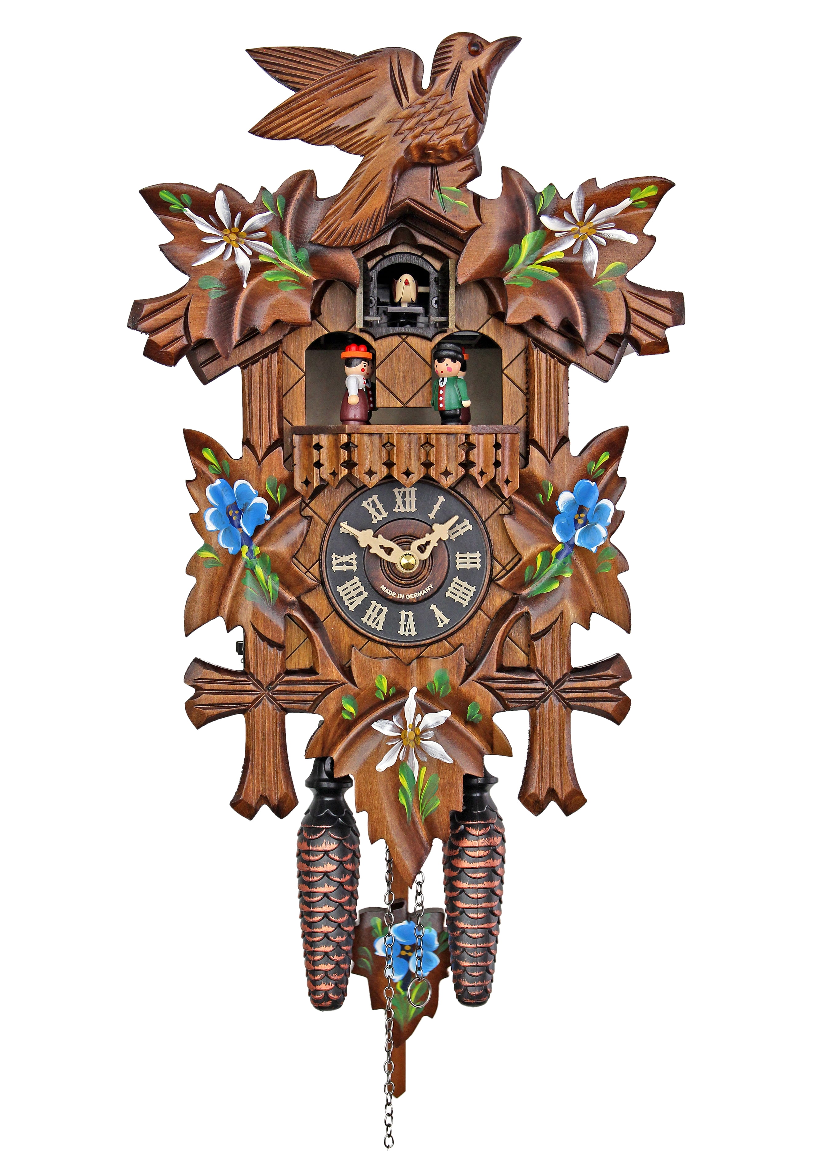 Engstler Quartz Cuckoo Clock Alpine Flowers AH 532/10 QMT