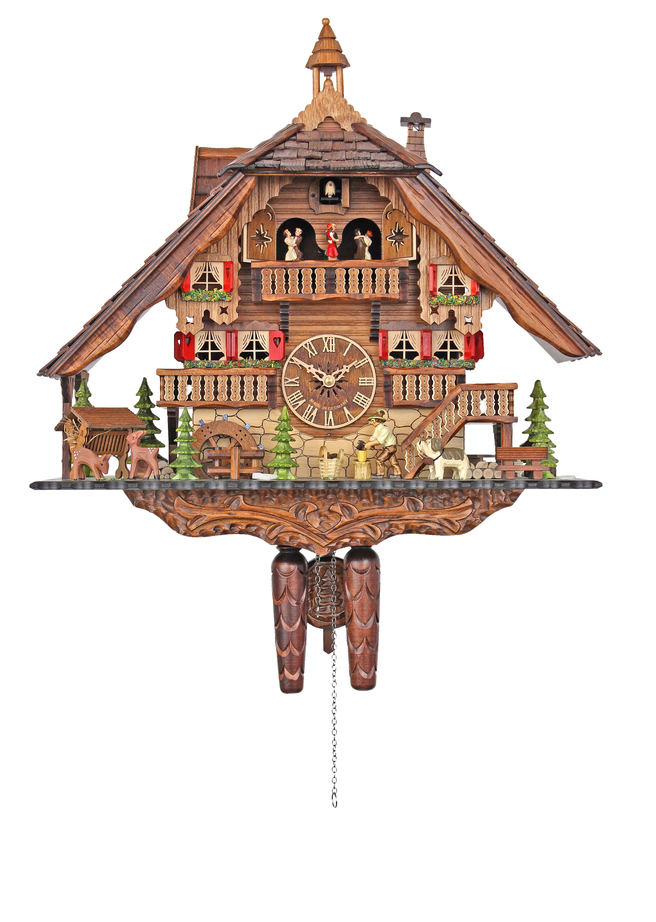 Engstler Quartz Cuckoo Clock The Busy Wood Chopper