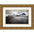 thumbnail image 1 of Engstrom, Erik 32x21 Gold Ornate Wood Framed with Double Matting Museum Art Print Titled - Vestrahorn, 1 of 4