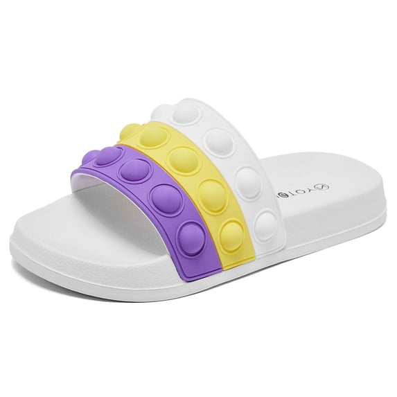 Engtoy Kid Boys Girls Slides Sandals For Kid Unisex Child Slippers Lightweight Non-slip Open Toe Shower Beach Funny Slide Sandals