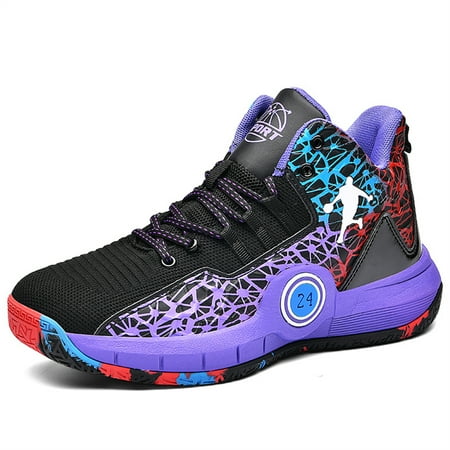 Engtoy Kid's Basketball Shoes Boys Sneakers Girls Trainers Comfort High Top Basketball Shoes for Boys(Little Kid/Big Kid)