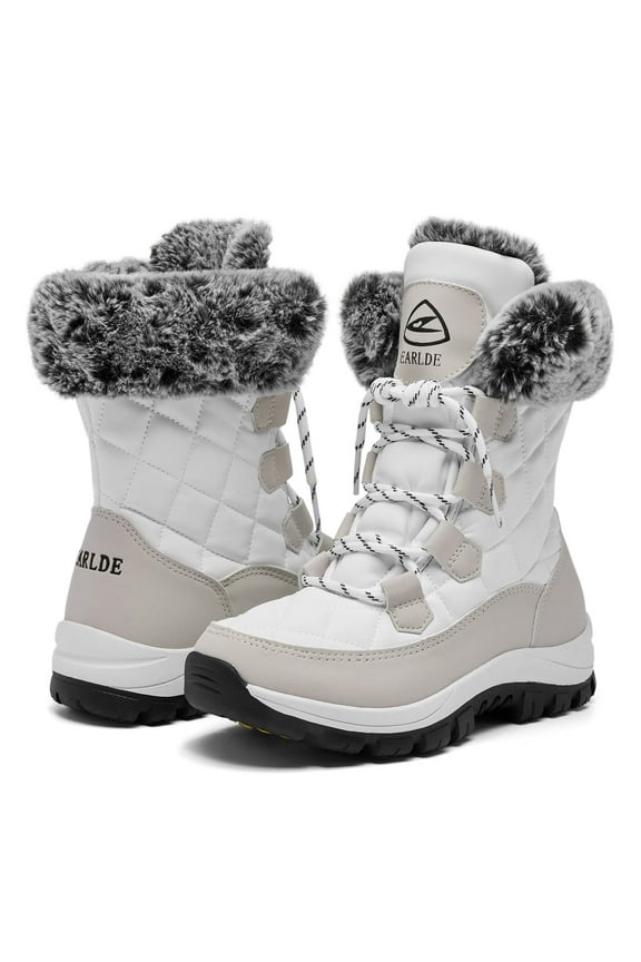 Women Snow Boots Winter Warm Casual Shoes Waterproof Comfortable Mid Calf Women's Outdoor Boat Shoes