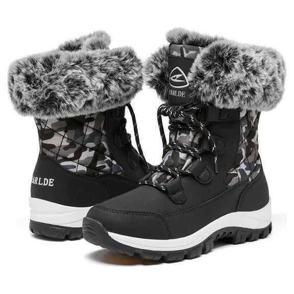 Engtoy Women Snow Boots Winter Warm Shoes Comfortable Mid Calf Women's Outdoor Shoes