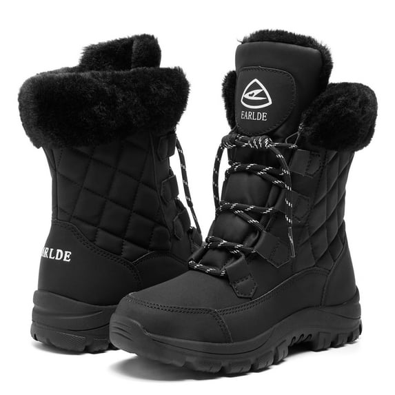 Engtoy Women Snow Boots Winter Warm Shoes Comfortable Mid Calf Women's Outdoor Shoes