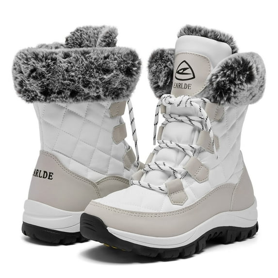 Engtoy Women Snow Boots Winter Warm Shoes Waterproof Comfortable Mid Calf Women's Outdoor Shoes