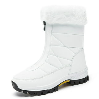Almusen Snow Boots Women Winter Warm Faux Fur Waterproof Slip On ...
