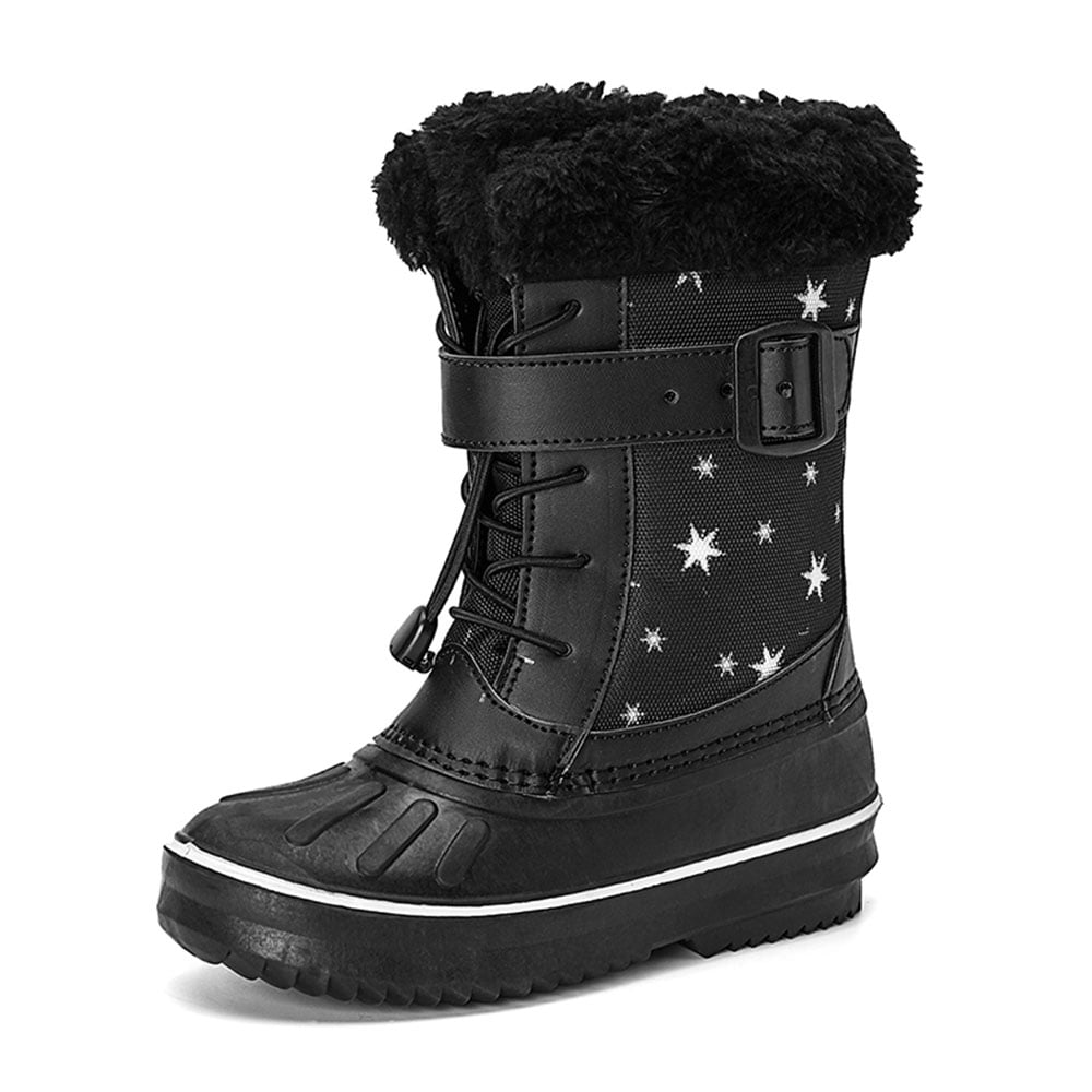 Engtoy kids Snow Boots Boys Girls Shoes Winter Waterproof Outdoor Children's Duck Boots Toddler