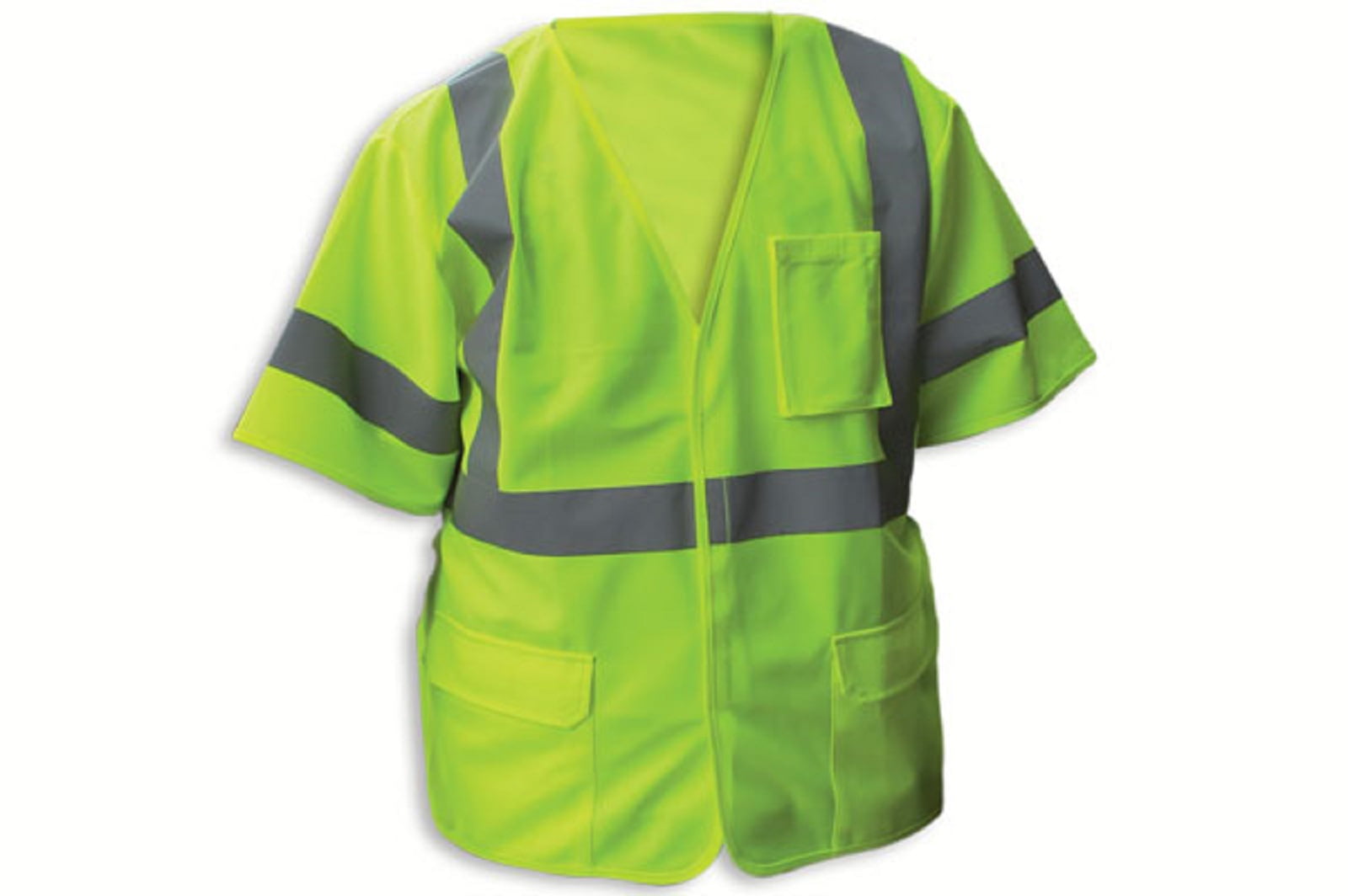 Enguard LIME Poly Fabric Reflective Safety Vest, Class 3 - 2XL
