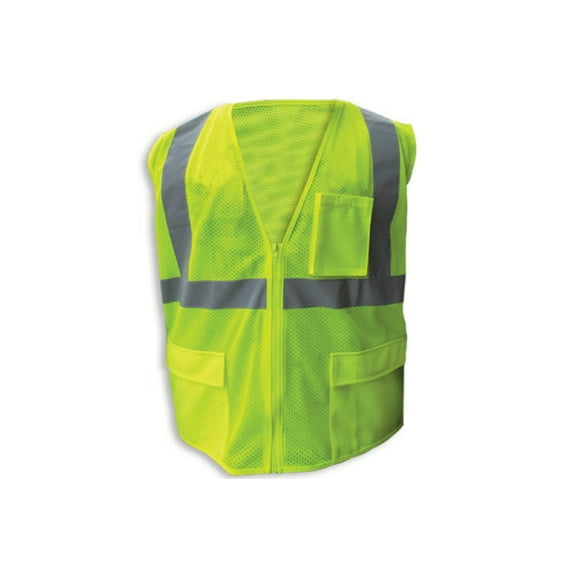 Enguard LIME Poly Mesh Reflective Safety Vest, Class 2- 2XL