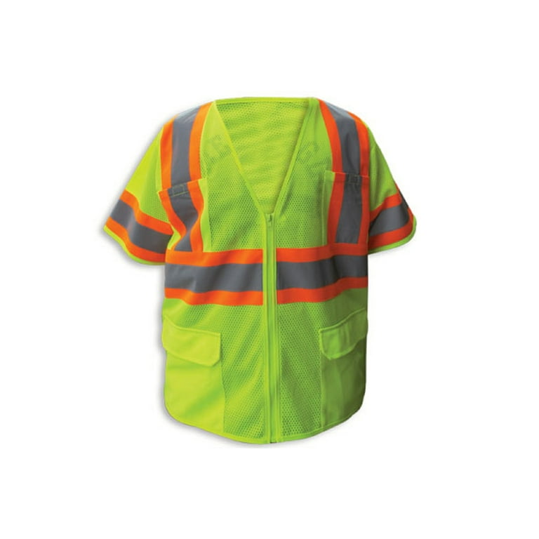 Enguard LIME Poly Mesh Reflective Safety Vest, Class 2XL