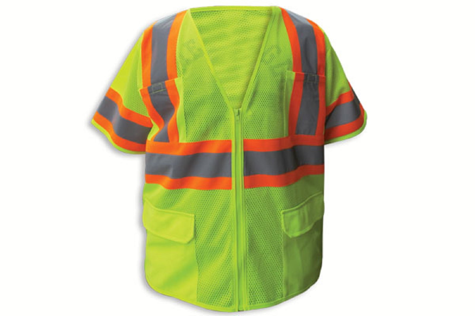 Enguard LIME Poly Mesh Reflective Safety Vest, Class 3 - XL