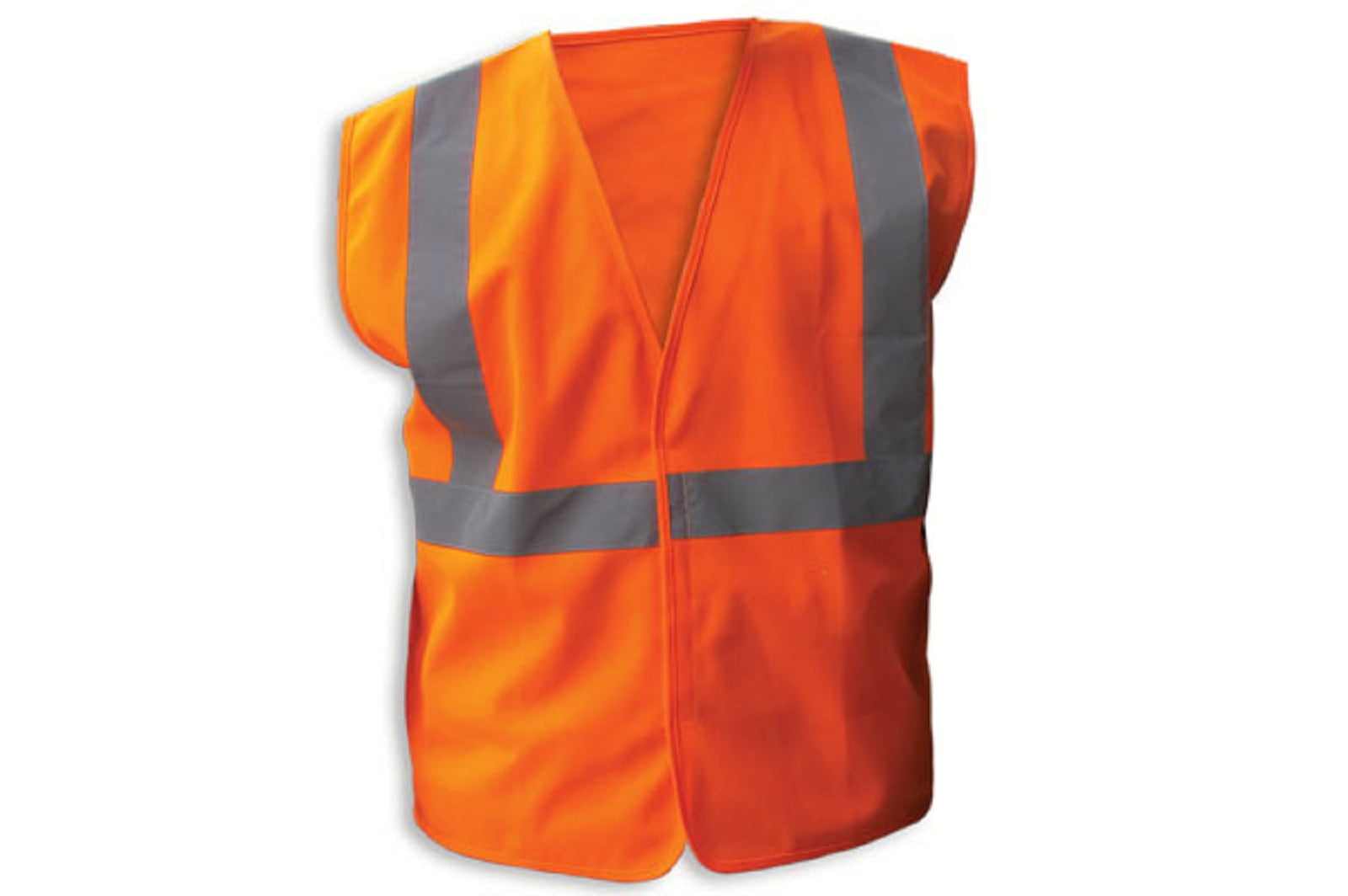 Enguard ORANGE Poly Fabric Reflective Safety Vests, Class 2 - 4XL, 3-Pack