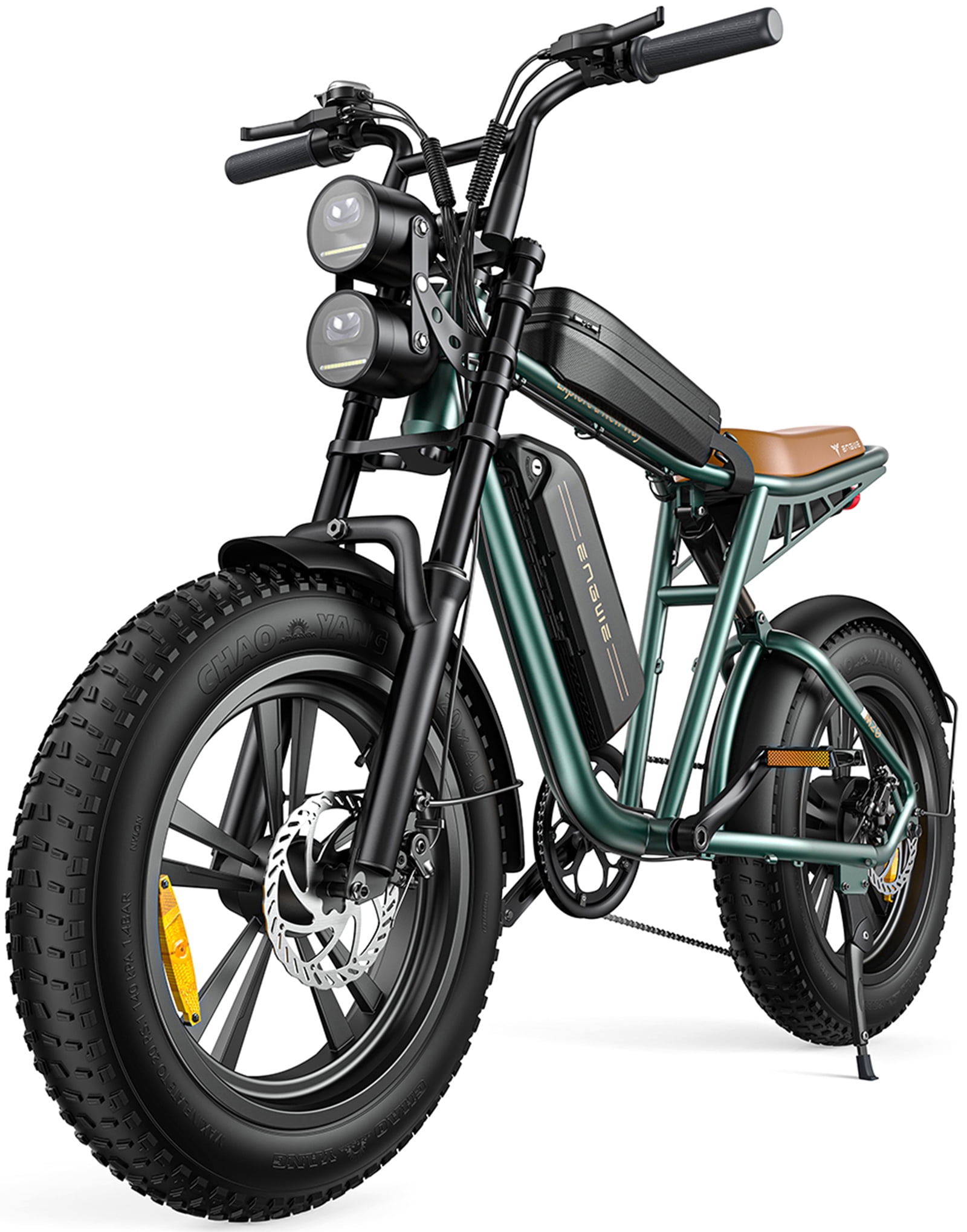 ENGWE M20 1000W Electric Bike for Adults,28mph Moped 20'' Fat Tire E-Mountain bike 48V13A,UL2849,Green