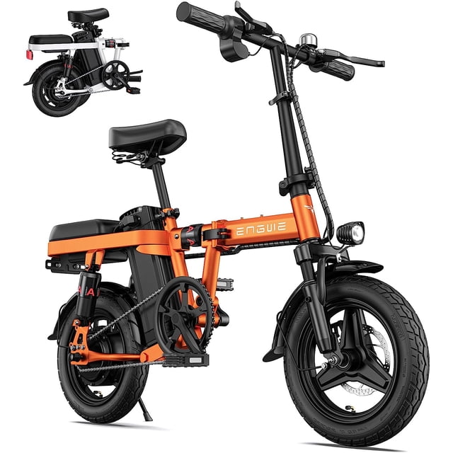 QLIFE 14" Folding Electric Bike For Adults & Teens - 749W Motor, 26-Mile Range, UL-Certified Battery, 3+1 Modes