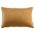 thumbnail image 1 of Modway Enhance 24" Lumbar Performance Velvet Throw Pillow in Cognac, 1 of 4