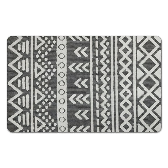 Enhance Your Bathroom with our Non-Slip 20x32in Tribal Style Bath Rug Runner - Soft Luxury Microfiber, Machine-Washable Bathroom Rugs for Tub and Shower. Transform Your Bathroom Today!