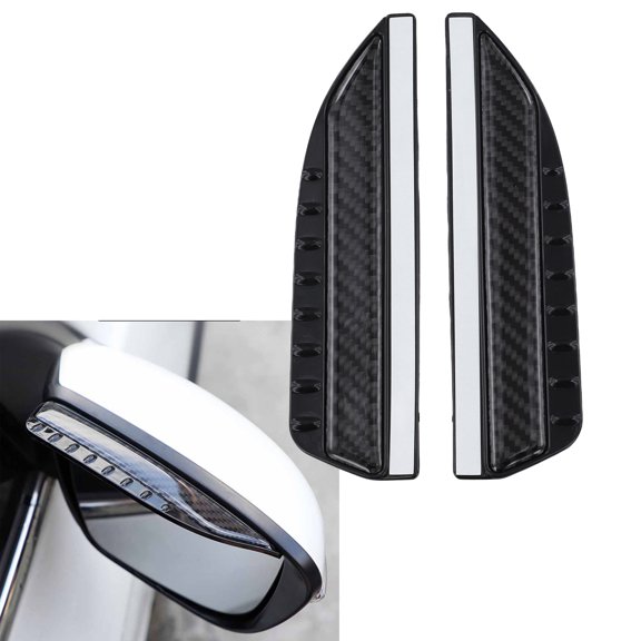 Enhance Driving Safety with 2 Carbon Fiber Eyebrow Guards for Side Rear View Mirrors
