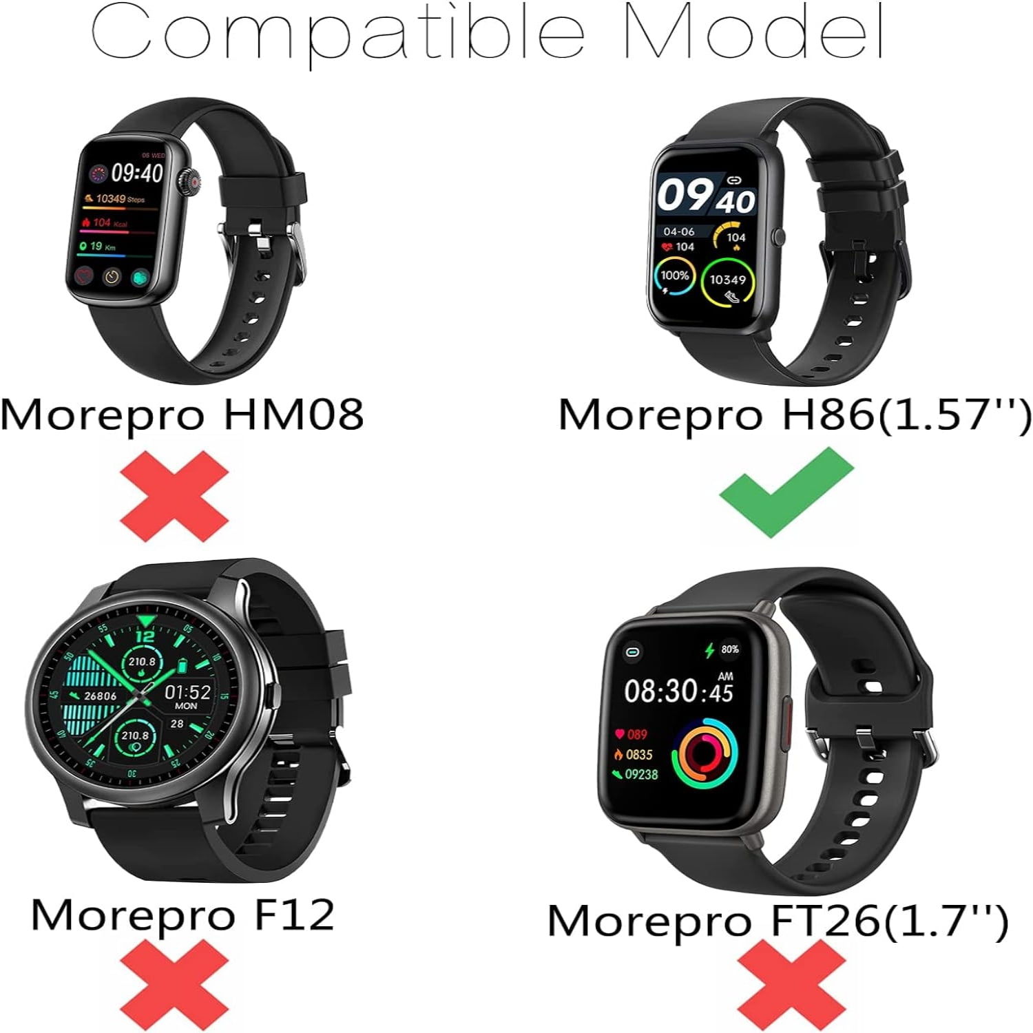 Enhance your MorePro H86 Fitness Tracker with Stylish Premium Soft