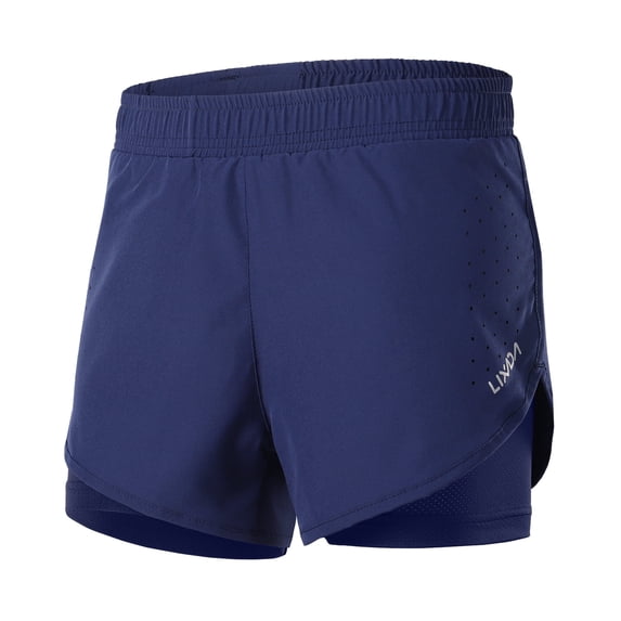 Enhance Performance with Lixada Women's 2 in 1 Running Shorts Quick Dry and Breathable,L