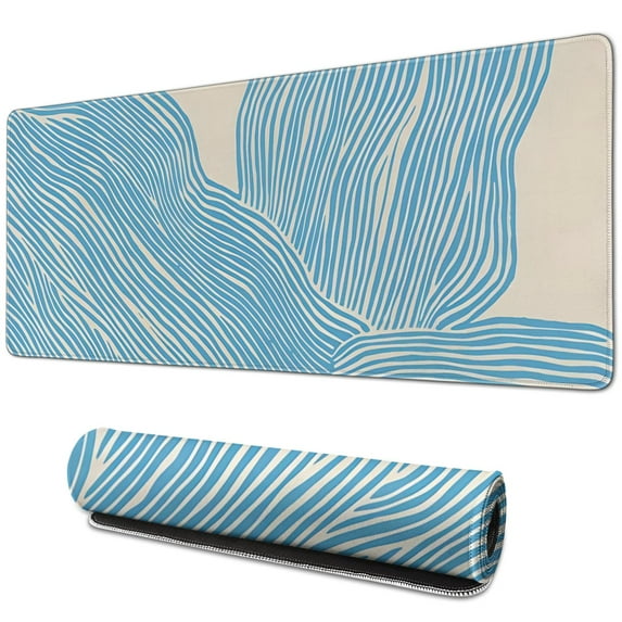 "Enhance Workspace Style: Topographic Pattern Desk Mat Mouse Pad, Extra Large with Non-Slip Rubber Base - A Chic Desk Decor Accessory"