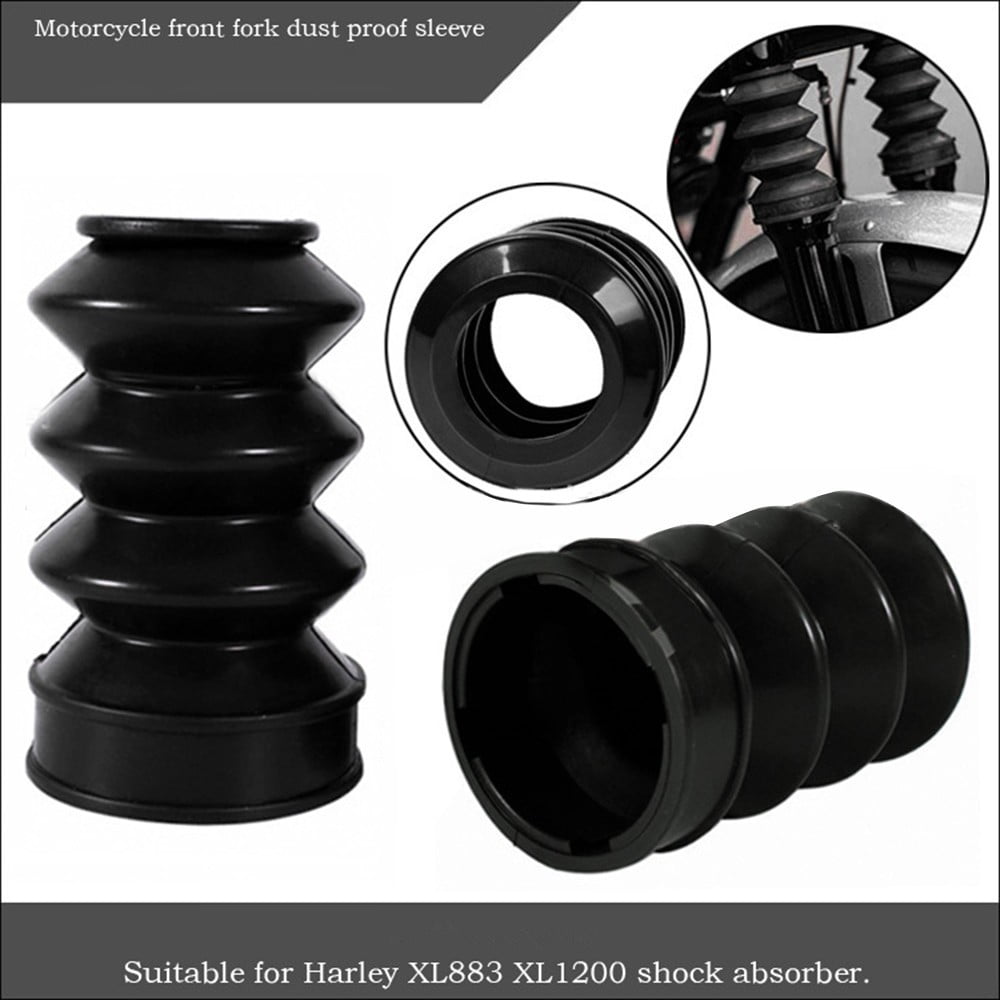 Enhance Your For Harley's Look with 35mm Rubber Fork Dust Covers Set of 2
