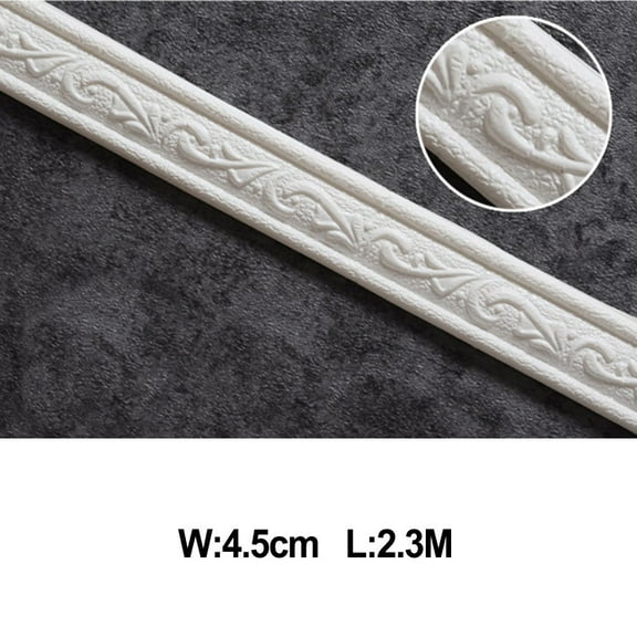 Enhance Your Interior with 3D Foam Edge Border Sticker Easy to Install White