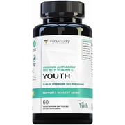 Vitauthority Pure Spermidine Dietary Supplement Capsules with Vitamin C for Men and Women, 60 Count