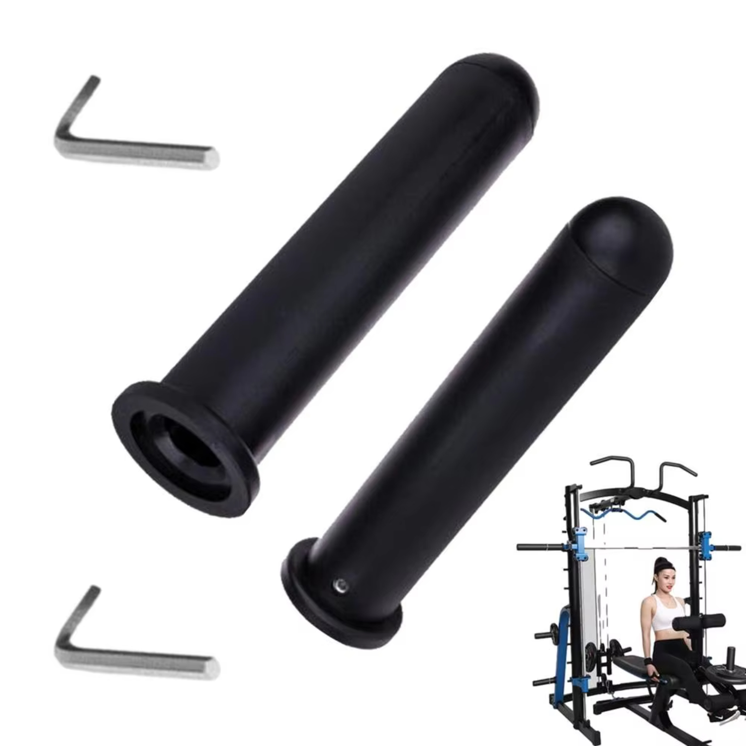 Enhanced Barbell Sleeve Dumbbell Adapter Set Converts 1 Weight Plate