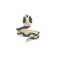 thumbnail image 1 of Enhanced Black Natural Diamond Accent Snake Ring For Women In 14K Yellow Gold Plated 925 Sterling Silver (Color: Enhanced Black, Clarity: I2-I3, 0.02 Cttw) -8.5, 1 of 8