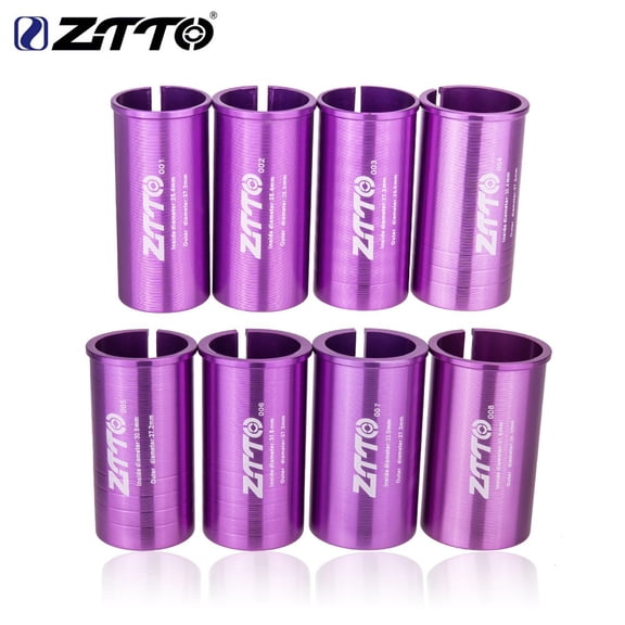 Enhanced Durability 10 50G Purple Bike Seat Tube Adapter High Quality Aluminum Alloy Seat Post Shim Tube Sleeve Reducer 31.6-27.2Mm