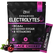 Zealot Electrolyte Stick Packs - 20 Packets | Keto Electrolytes | Zero Sugar | Black Cherry