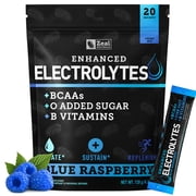 Zealot Electrolyte Stick Packs - 20 Packets | Keto Electrolytes | Zero Sugar | Blue Raspberry