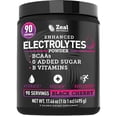 thumbnail image 1 of Zealot Electrolyte Powder - 90 Servings | Keto Electrolytes | Zero Sugar | Black Cherry, 1 of 7