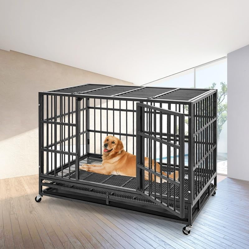 Enhanced Escape-Proof Dog Crate: Upgraded 48 Inch Heavy Duty XL XXL ... - Soft Escape Proof Crate For Big Dogs