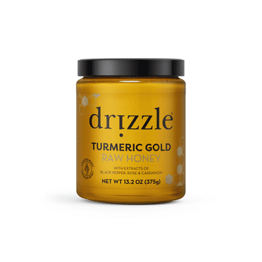 Drizzle Enhanced Honey, Turmeric Gold Raw Honey 13.2oz