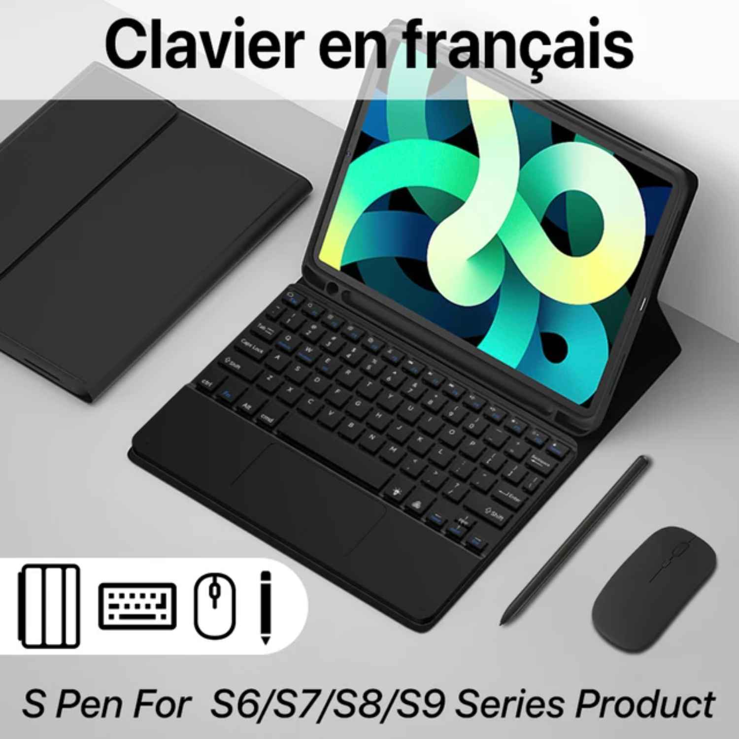 Enhanced Magic Keyboard Mouse Case with S Pen Compatibility for Tab S6