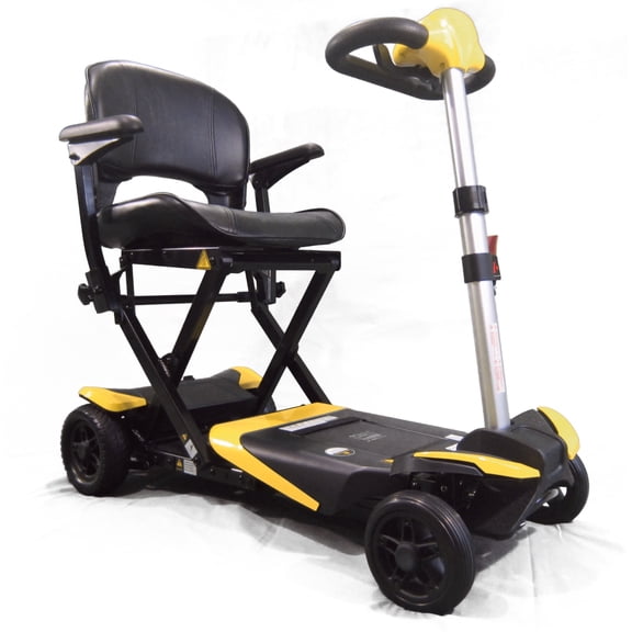 Enhanced Mobility Transformer Electric Folding Mobility Scooter, Yellow