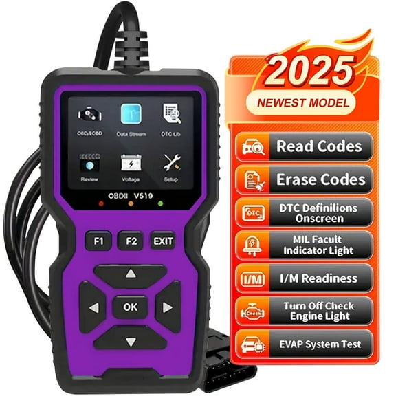 Enhanced OBD Scanner, Check Engine Code Reader OBD Scanner ,Vehicle Code Reader Checking Engine Light, Automotive OBD Scanner Fault Diagnosis, Scan Tool for All Obd Cars