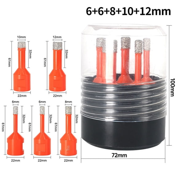 Enhanced Performance Drill Bit Set With Cooling Wax Core For M14 Angle Grinder