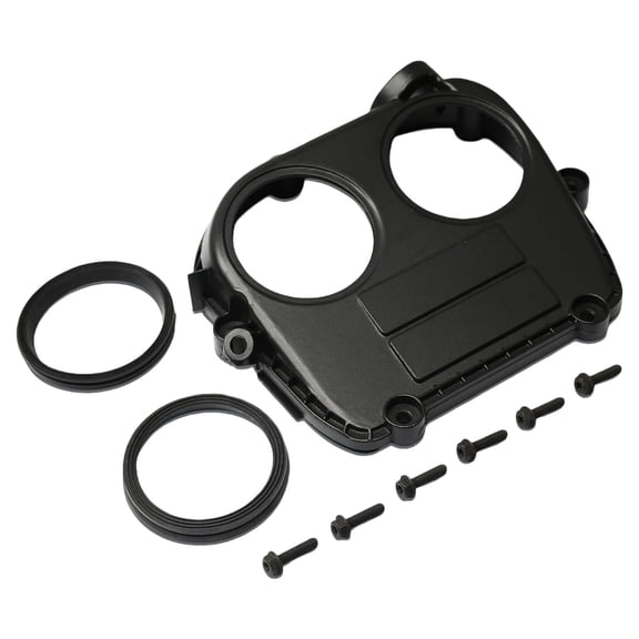Enhanced Sealing Timing Cover With Gasket For Vehicles Offering Leak Protected In Black Plastic 06K103269D