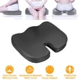 thumbnail image 1 of Enhanced Seat Cushion, Memory Foam Coccyx Cushion for Tailbone Pain, Office Chair Car Seat Cushion, Sciatica & Back Pain Relief, Black, 1 of 7
