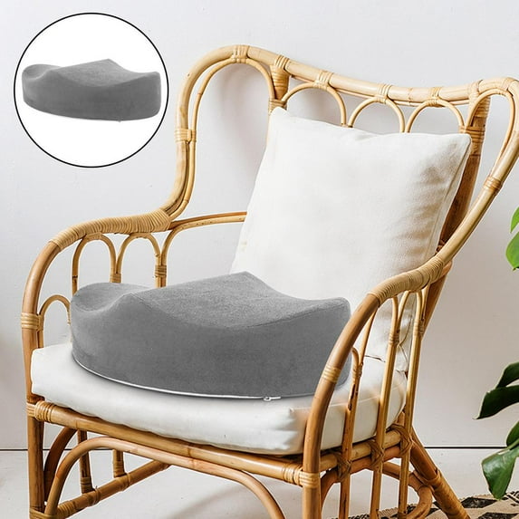 Enhanced Seat Cushion, Seat Cushion, Non-Slip & Memory Foam Coccyx Cushion for Relieve Back Pain, 2 Colors - Gray, 44.5x24x10.5cm