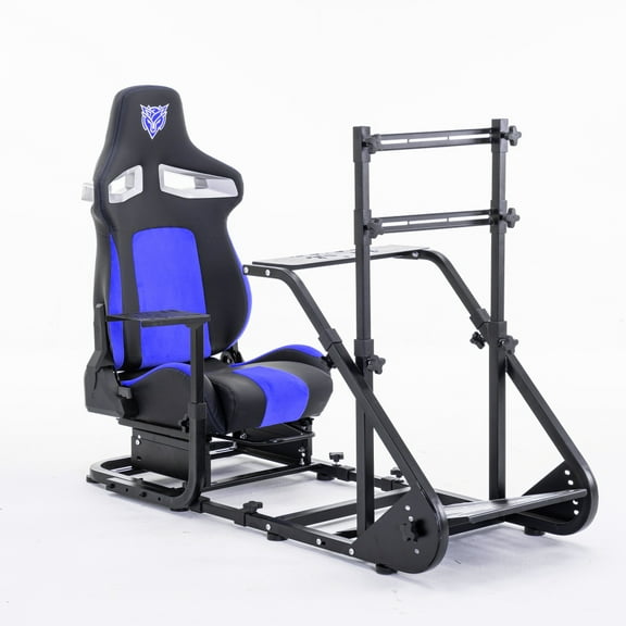 Enhanced Stable Racing Wheel Cockpit  Compatible with Fanatec, PXN, Thrustmaster, Logitech, Adjustable Simulator Frame (Excludes Handbrake, Pedals & Monitor)