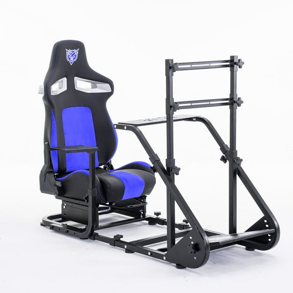 Enhanced Stable Racing Wheel Cockpit – Compatible with Fanatec, PXN, Thrustmaster, Logitech, Adjustable Simulator Frame (Excludes Handbrake, Pedals & Monitor)
