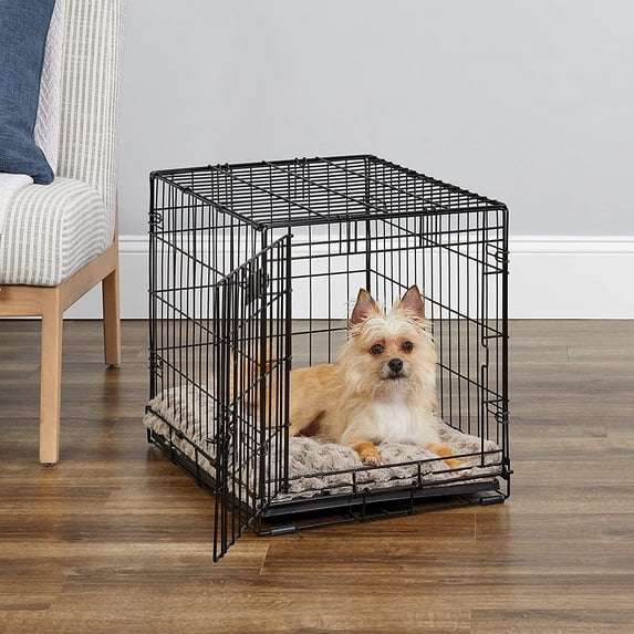 Enhanced iCrate Dog Crate with Leak-Proof Pan & Secure Latch for Small Dogs