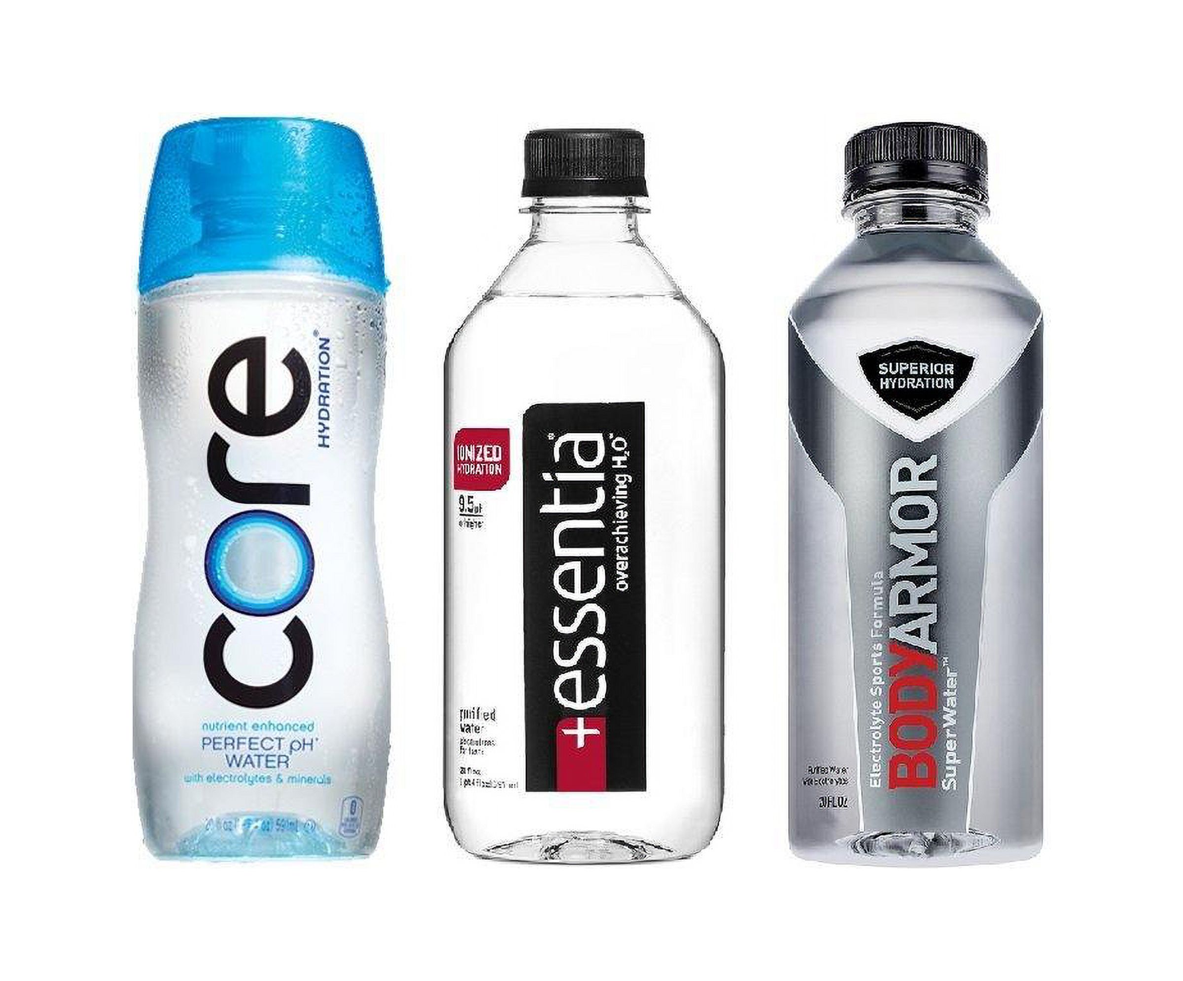 Enhanced pH Water Variety Pack Core Hydation, Essentia, BodyArmor