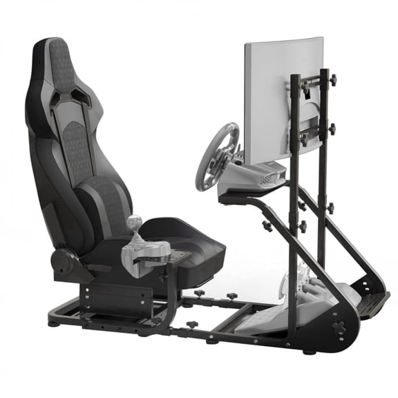 ChenyueFurn Reinforced Stable Racing Simulator Cockpit, Adjustable Sim Rig Compatible with Logitech, Thrustmaster, Fanatec & PXN